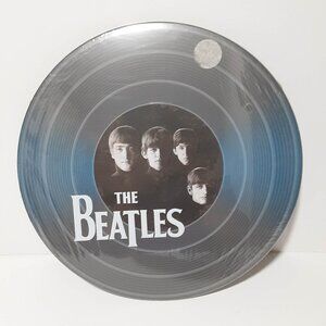 The BEATLES Round Tin Wall Hanging Sign - Record / LP Style 11.75" Dia ~  NEW